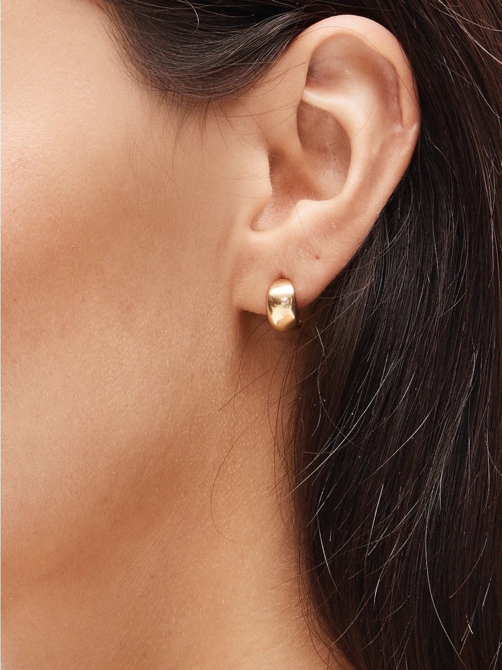 Classic Gold Huggie Hoop Earrings - Elegant Everyday Style from J. Crew